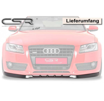 Spoiler añadido delantero Negro brillante Audi A5 CSL010-G
