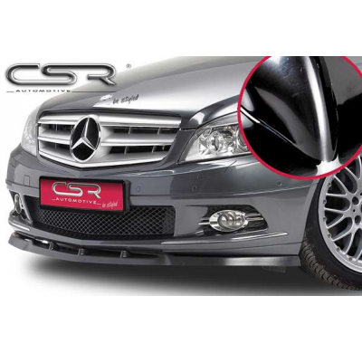 Spoiler añadido delantero Negro brillante Mercedes C-Klasse W204 CSL020-G