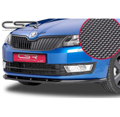 Spoiler añadido delantero imitacion carbono Skoda Rapid (Typ NH) CSL092-C