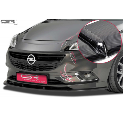 Spoiler añadido delantero imitacion carbono Opel Corsa E OPC/VXR/OPC-Line CSL154-C