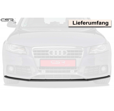 Spoiler añadido delantero Negro brillante Audi A4 B8 CSL160-G