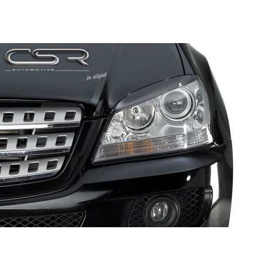 PESTAÑAS FAROS DELANTEROS ABS Mercedes Benz ML, W164  Todos modelos Tambien Modellpflege AÑO  Desde 2005