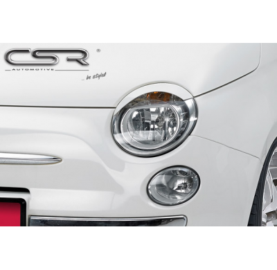 PESTAÑAS FAROS DELANTEROS ABS Fiat 500 Todos modelos AÑO  Desde 2007