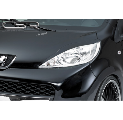 PESTAÑAS FAROS DELANTEROS ABS Peugeot 107 Todos modelos AÑO  2005-2012