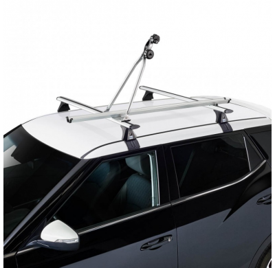 Bike Rack G doble pomo c/antirrobo Portabicicletas de techo en acero (gris). Equipado con doble pomo antirrobo.