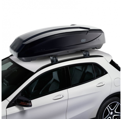 BAUL DE TECHO CRUZ Paddock 470N -negro brillo- Cofre de techo de gran capacidad de carga con diseño práctico y funcional.