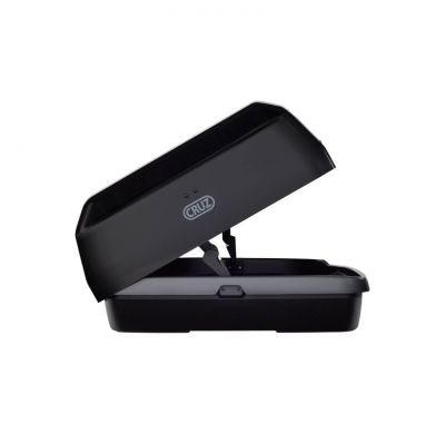 BAUL DE TECHO CRUZ Paddock 470N -negro brillo- Cofre de techo de gran capacidad de carga con diseño práctico y funcional.