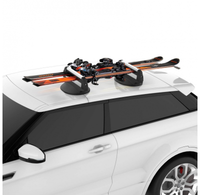 CRUZ Ski Roof 3 esquís (pares) o 2 snowboards Portaesquís para fijación sobre el techo del vehículo mediante una base magnética.