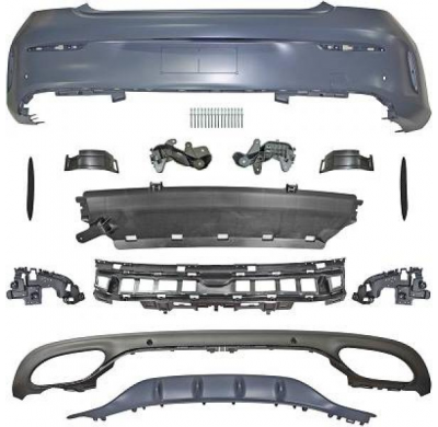 Paragolpes Trasero Deportivo C205 Mercedes Año:  15-18      Amg-Look