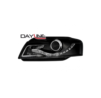 Faros Luz Diurna Audi A3 8p 03-08  _ _ Negro