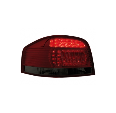 Pilotos Led Audi A3 8p 03+ _ Rojo/Smoke