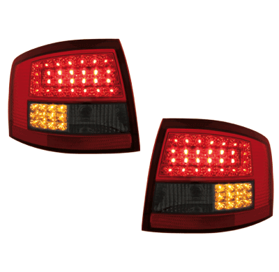 Pilotos Traseros Led Audi A6 Avant _ Rojo/Negros 12/97-01/05 4b