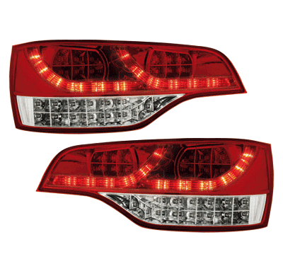 Pilotos Led Audi Q7 05-09 _ Rojos/Crystal