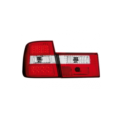 Led-Pilotos Traseros Bmw E34 Lim. 85-95 _ Rojo/Cristal