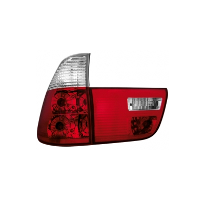 Pilotos Traseros Bmw X5 98-02 _ 4teilig _ Rojo/Crystal