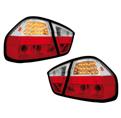 Pilotos Traseros Led Bmw E90 _ 05-08 _Sedan_ Rojo/Cristal / Con Intermitente De Led