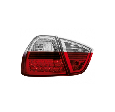 Pilotos Traseros Led Bmw E90 _ 05+ _ Rojo/Cristal