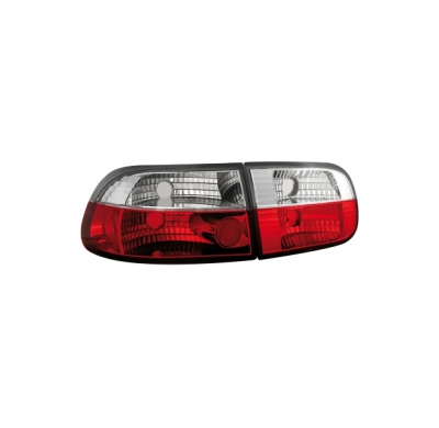 Pilotos Traseros Honda Civic 92-95 3t _ Rojo/Cristal