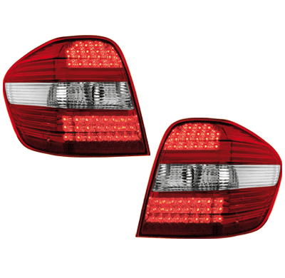 Pilotos Led Mercedes Benz M-Klasse 05+ _ Rojo/Transparente