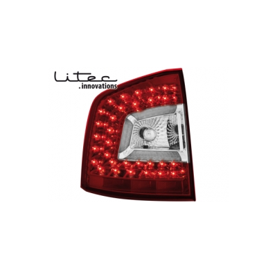 Pilotos Traseros Led Skoda Octavia 1z 04+ Rojo/Transpa