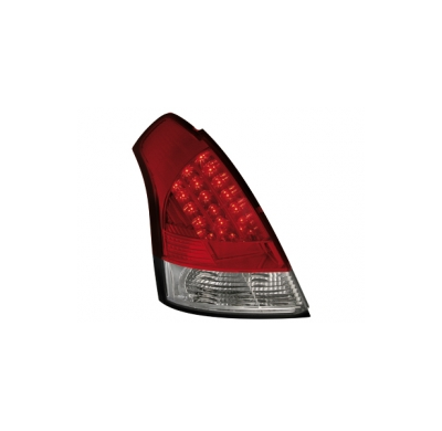 Pilotos Led Suzuki Swift 05-07 _ Rojos/Crystal