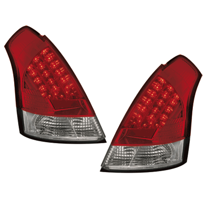 Pilotos Led Suzuki Swift 05-07 _ Rojos/Crystal