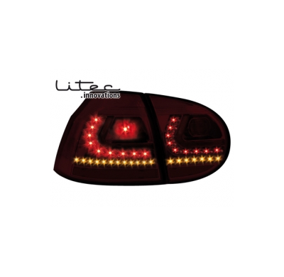 Pilotos Led Vw Golf V 03-09_ Rojo/Ahumado