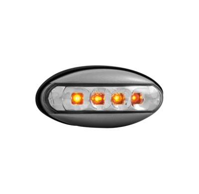 Led-Intermitente Lateral Peugeot 206 _ Carcasa Ngris _ Lente Transparente