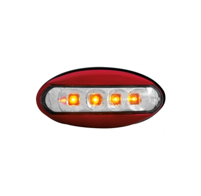 Led-Intermitente Lateral Peugeot 206 _ Carcasa Rojo _ Lente Negro