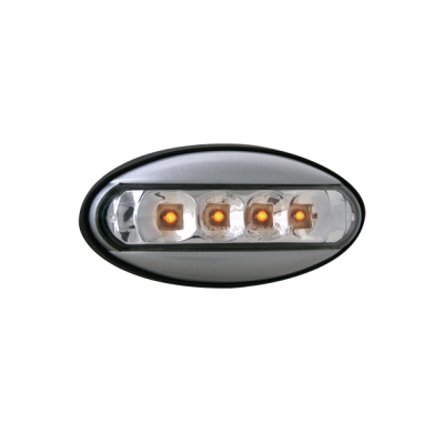 Led-Intermitente Lateral Peugeot 206 _ Carcasa Plateado _ Lente Transparente