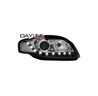 Faros Luz Diurna Audi A4 B7 05-08 _ _Negros
