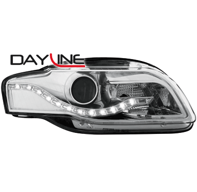 Faros Delanteros Luz Diurna Audi A4 B7 04-08 _ Cromados
