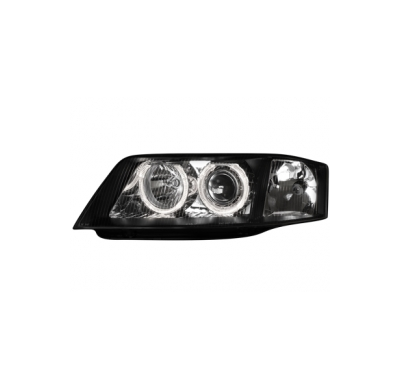 Faros Audi A6 97-00_ 2 Angel Eyes_Negro