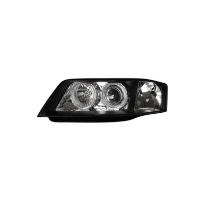 Faros Audi A6 97-00_ 2 Angel Eyes_Negro