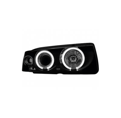 Faros Bmw E36 Lim. _ 2 Angel Eyes (Ojos De Ángel) _ Negro
