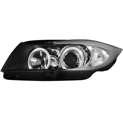 Faros Bmw E90 _ 2 Angel Eyes_Negros