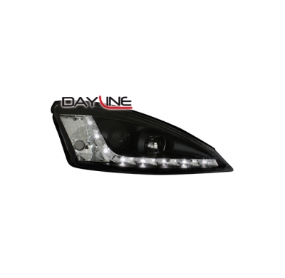 Faros Luz Diurna Ford Focus 98-01_ Negro