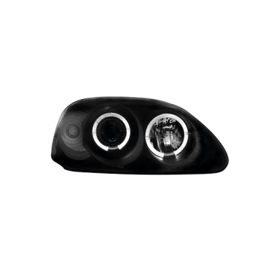 Faros Honda Civic 99-00 2 _ 2 Angel Eyes De Luz De Posición _ Negro