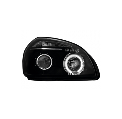 Faros Hyundai Tucson 04+ _ 1 Angel Eye De Luz De Posición _ Negro