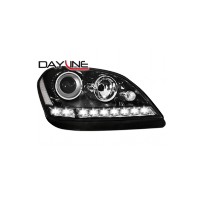 Faros Luz Diurna Mercedes Benz Clase M W164 M 05-08_Negro