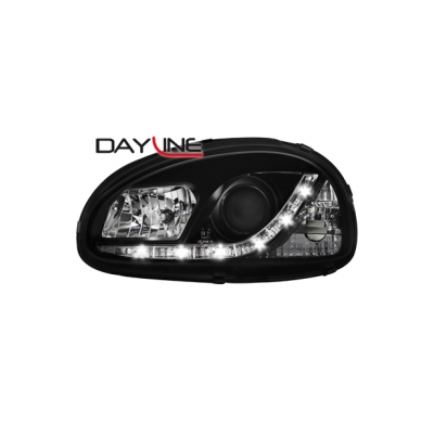 Faros Luz Diurna Opel Corsa B 3/5d 03.93-01 _ _Negros