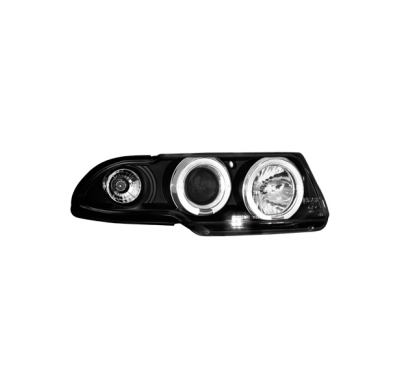 Faros Opel Astra F 95-97 _ 2 Angel Eyes (Ojos De Ángel) _ Negro
