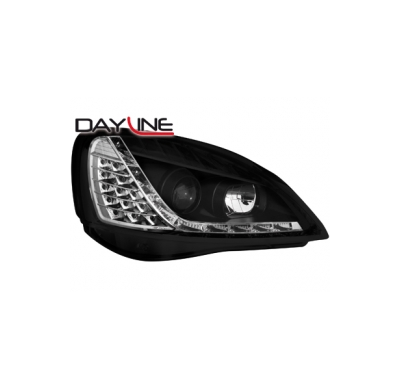 Faros Luz Diurna Opel Corsa C 01-06 Intermitente De Led_ Negros