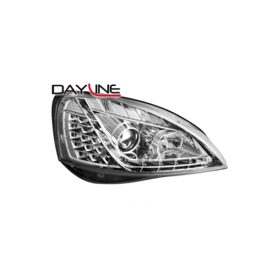 Faros Luz Diurna Opel Corsa C 01-06 Intermitente De Led_ Cromados