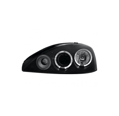 Faros Opel Corsa C 01-03 _ 2 Angel Eyes (Ojos De Ángel) _ Negro