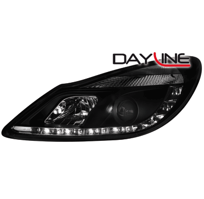 Faros Luz Diurna Opel Corsa D 06+ _ Negro