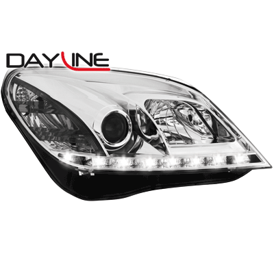 Faros Delanteros + Drl Op Astra H 10/03- Chrome