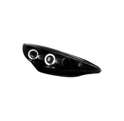 Faros Angel Eyes Peugeot 207 06+ _ Angel Eyes De Luz De Posición _ Negro