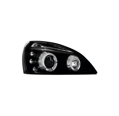 Faros Angel Eyes Renault Clio Mk3 01+ _ 2 Angel Eyes De Luz De Posición _ Regulación Automática Del Alcance Luminoso _ Negro