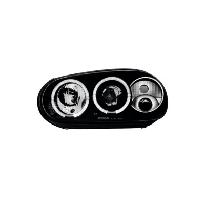 Faros Vw Golf Iv _ 2 Angel Eyes (Ojos De Ángel) _ Negro